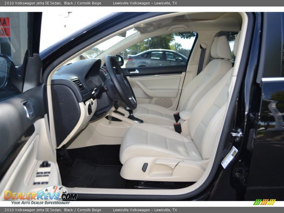 2010 Volkswagen Jetta SE Sedan Black / Cornsilk Beige Photo #9