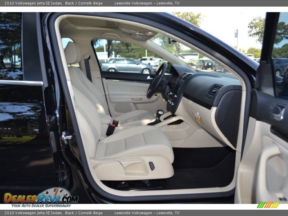 2010 Volkswagen Jetta SE Sedan Black / Cornsilk Beige Photo #10