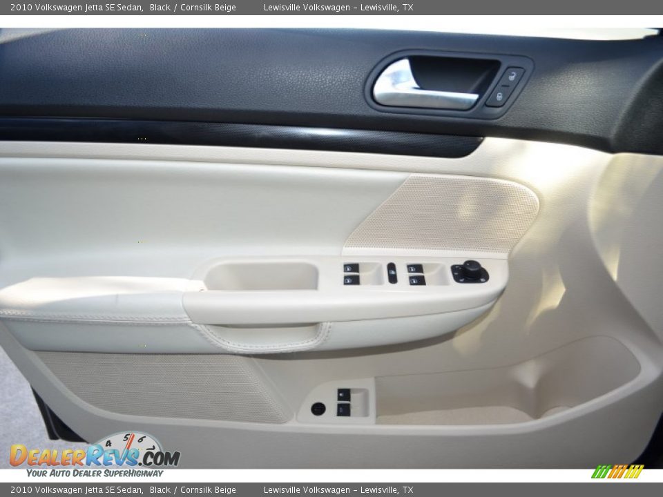 2010 Volkswagen Jetta SE Sedan Black / Cornsilk Beige Photo #13