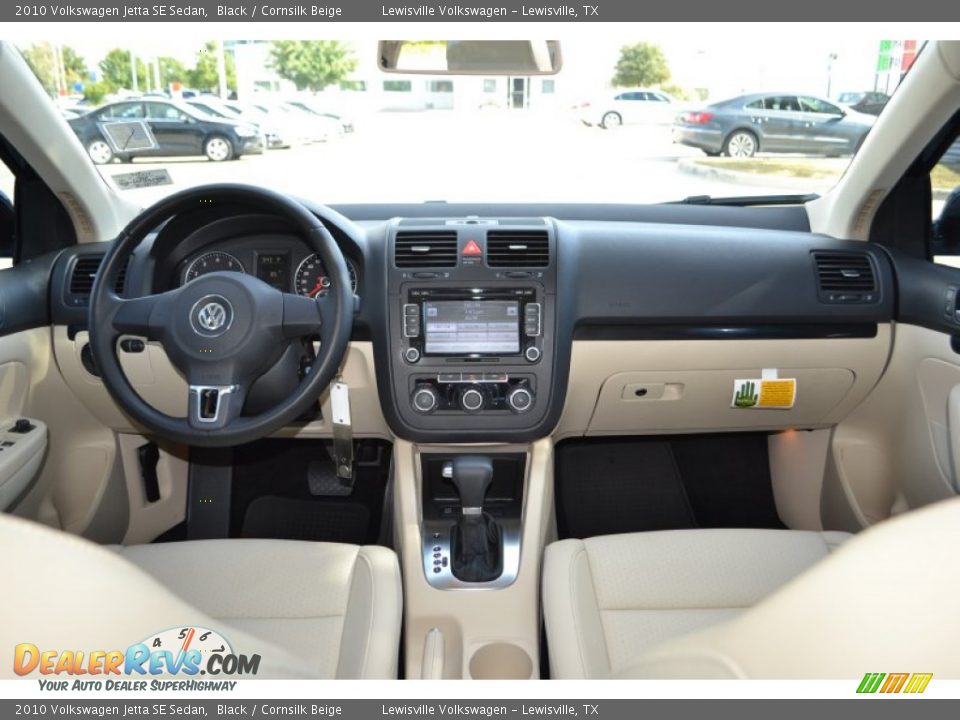 2010 Volkswagen Jetta SE Sedan Black / Cornsilk Beige Photo #14