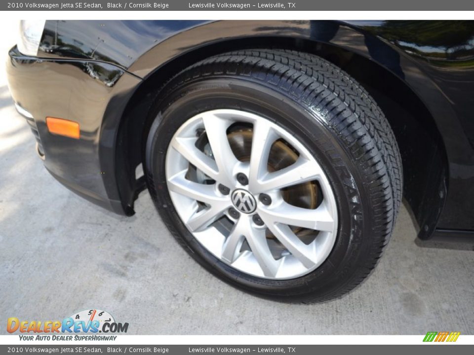 2010 Volkswagen Jetta SE Sedan Black / Cornsilk Beige Photo #21