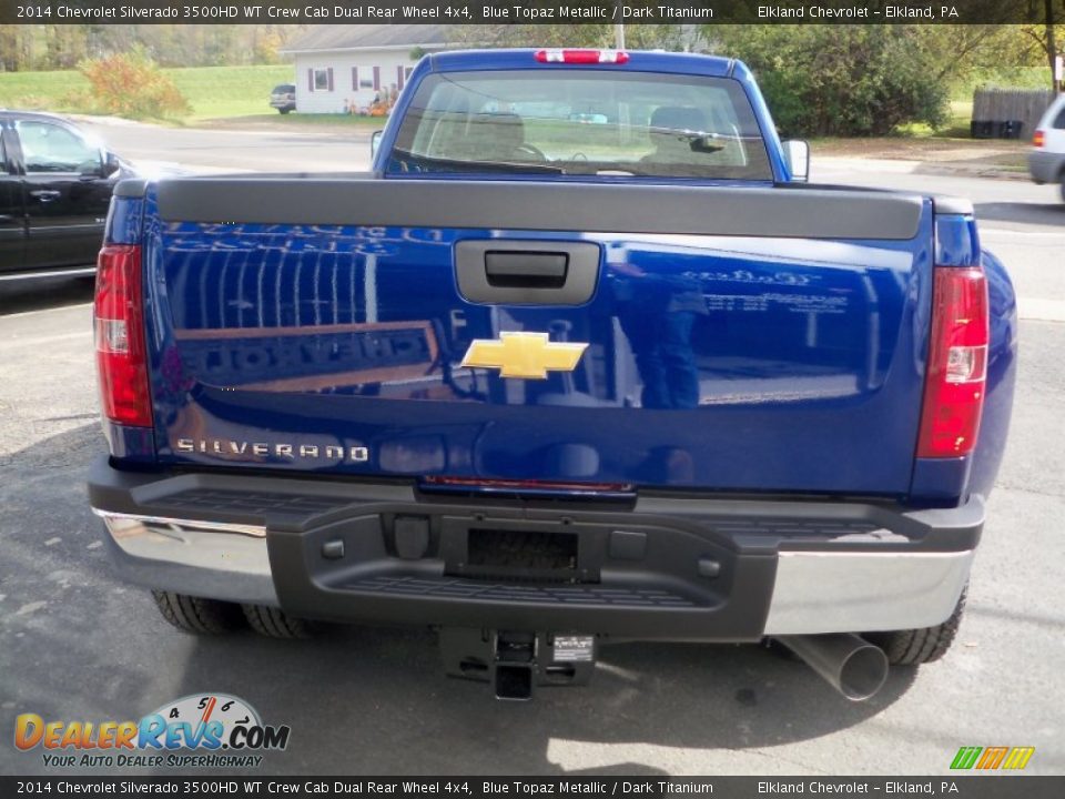2014 Chevrolet Silverado 3500HD WT Crew Cab Dual Rear Wheel 4x4 Blue Topaz Metallic / Dark Titanium Photo #6