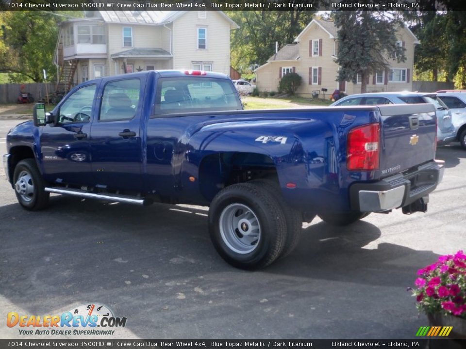2014 Chevrolet Silverado 3500HD WT Crew Cab Dual Rear Wheel 4x4 Blue Topaz Metallic / Dark Titanium Photo #7