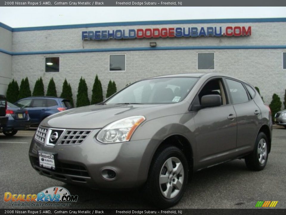2008 Nissan Rogue S AWD Gotham Gray Metallic / Black Photo #1