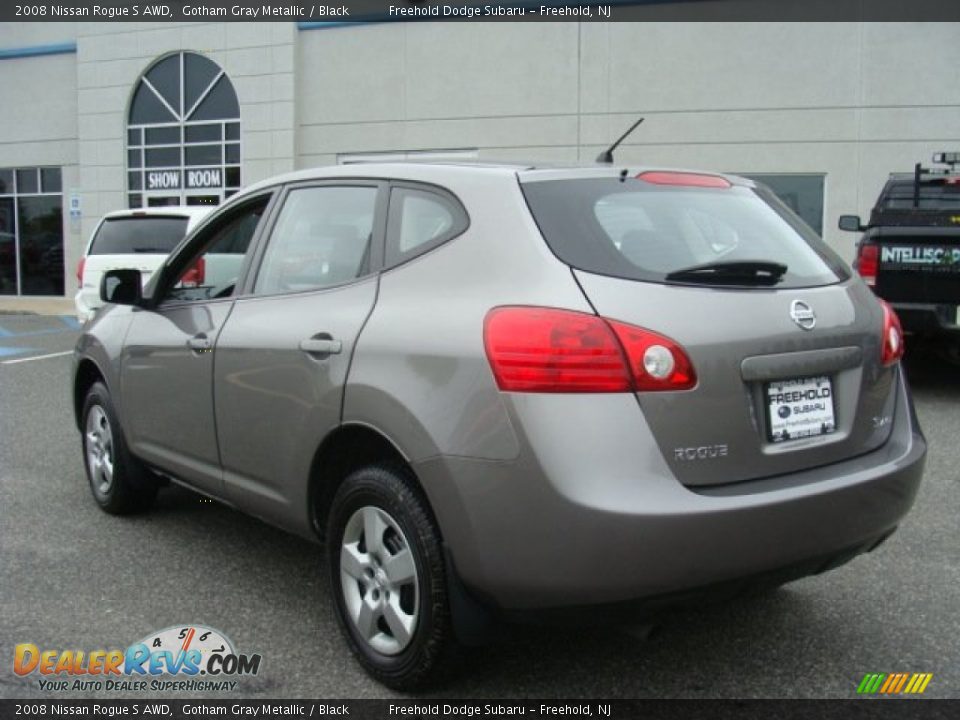 2008 Nissan Rogue S AWD Gotham Gray Metallic / Black Photo #4