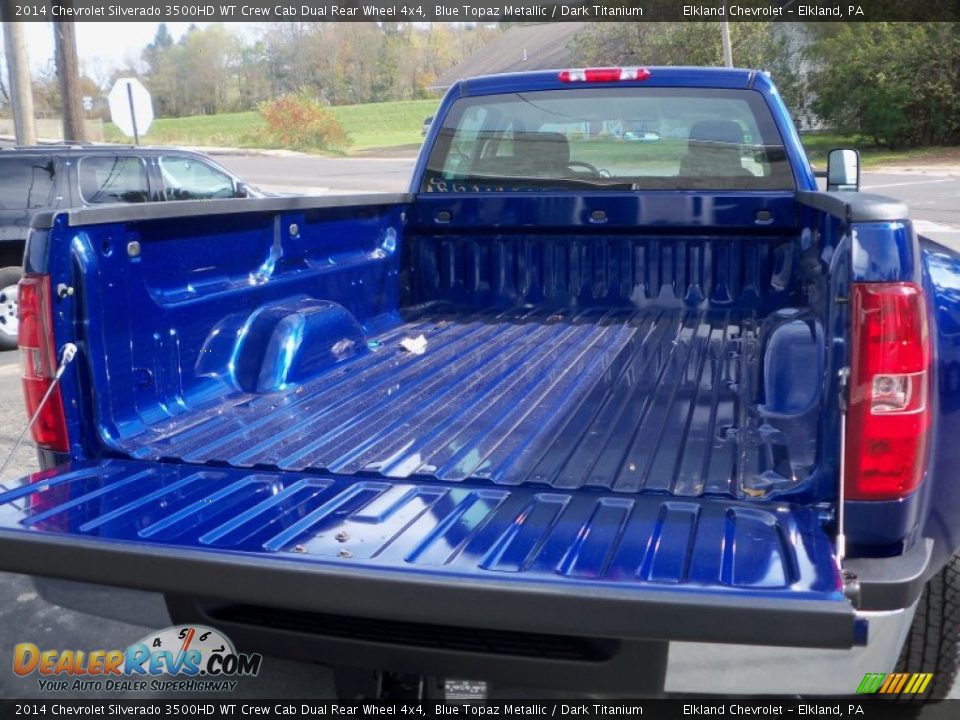 2014 Chevrolet Silverado 3500HD WT Crew Cab Dual Rear Wheel 4x4 Blue Topaz Metallic / Dark Titanium Photo #15