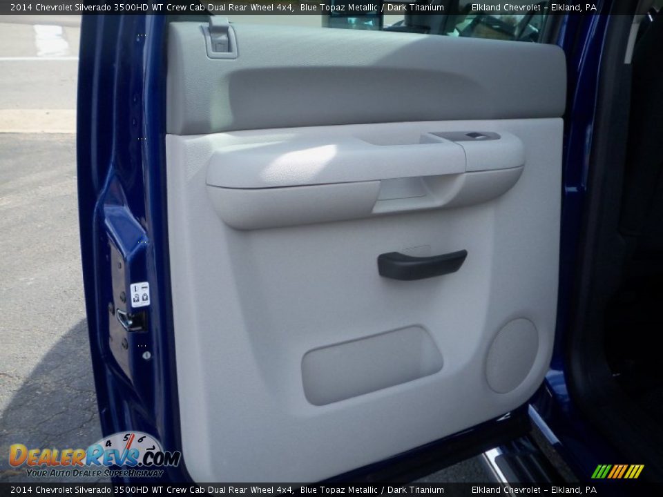 2014 Chevrolet Silverado 3500HD WT Crew Cab Dual Rear Wheel 4x4 Blue Topaz Metallic / Dark Titanium Photo #16