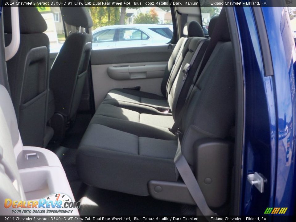 2014 Chevrolet Silverado 3500HD WT Crew Cab Dual Rear Wheel 4x4 Blue Topaz Metallic / Dark Titanium Photo #17