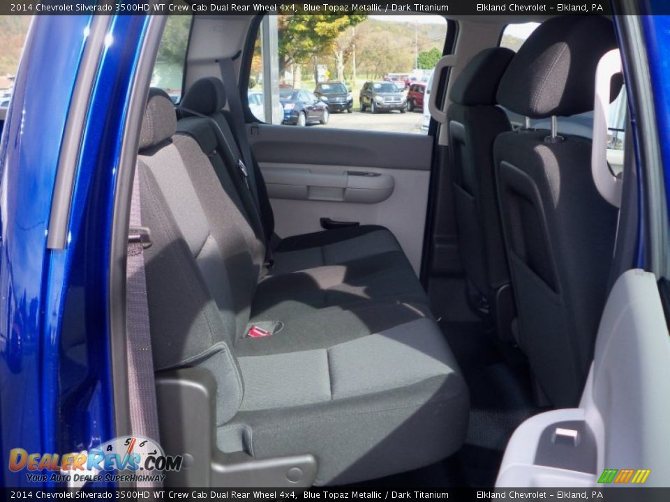 2014 Chevrolet Silverado 3500HD WT Crew Cab Dual Rear Wheel 4x4 Blue Topaz Metallic / Dark Titanium Photo #19