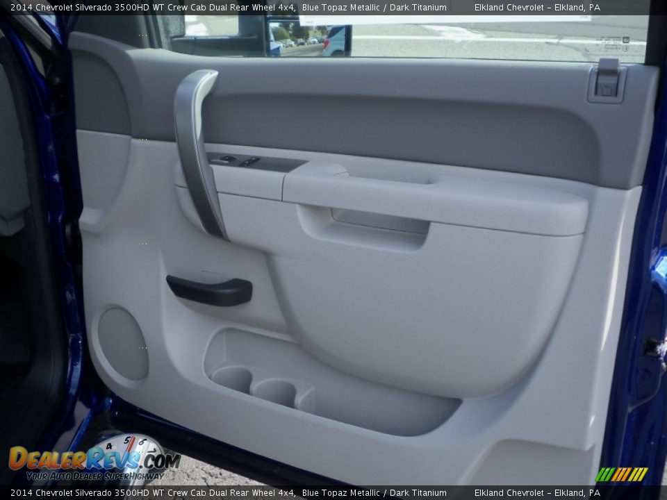 2014 Chevrolet Silverado 3500HD WT Crew Cab Dual Rear Wheel 4x4 Blue Topaz Metallic / Dark Titanium Photo #20