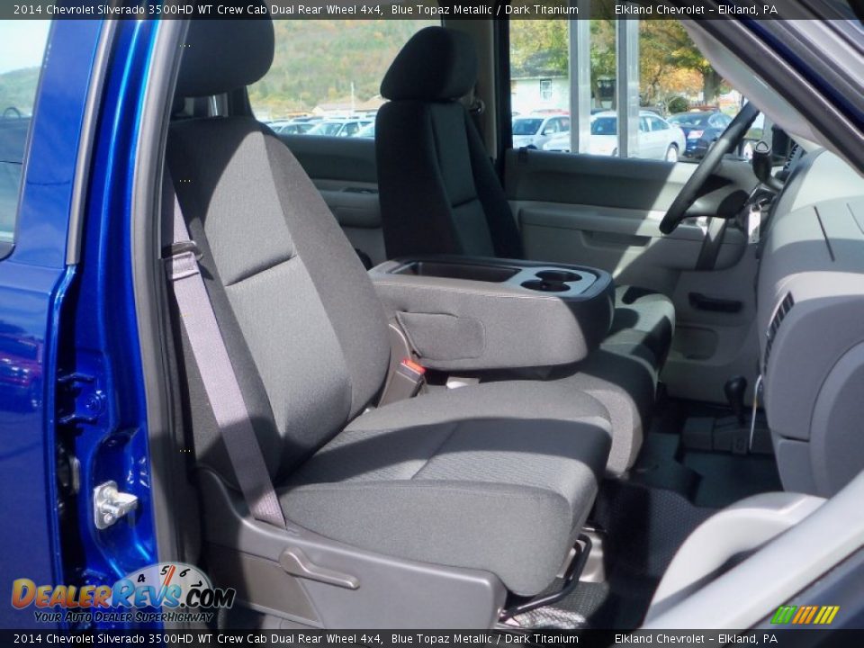 2014 Chevrolet Silverado 3500HD WT Crew Cab Dual Rear Wheel 4x4 Blue Topaz Metallic / Dark Titanium Photo #21