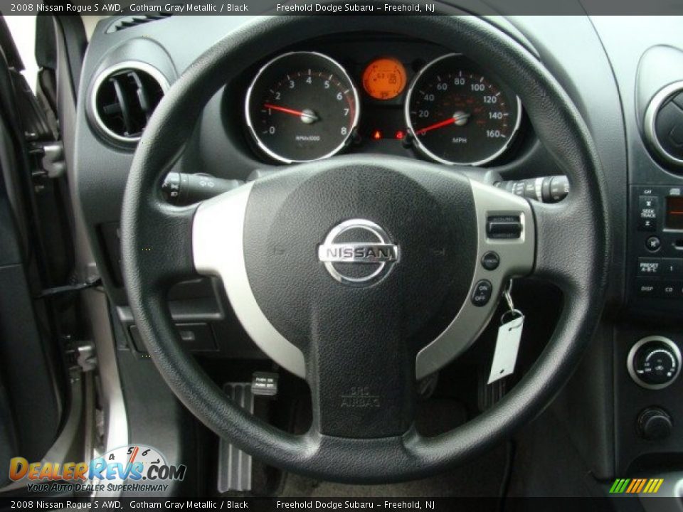 2008 Nissan Rogue S AWD Gotham Gray Metallic / Black Photo #11