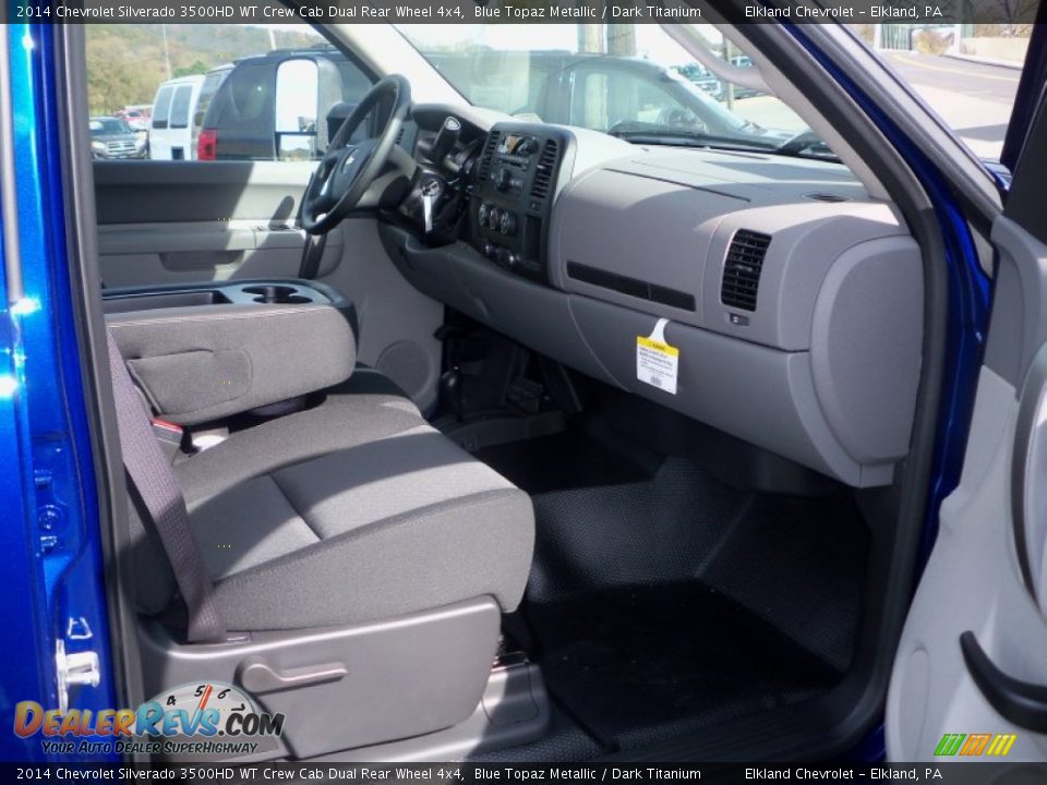 2014 Chevrolet Silverado 3500HD WT Crew Cab Dual Rear Wheel 4x4 Blue Topaz Metallic / Dark Titanium Photo #22