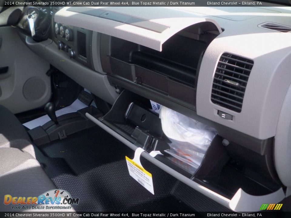 2014 Chevrolet Silverado 3500HD WT Crew Cab Dual Rear Wheel 4x4 Blue Topaz Metallic / Dark Titanium Photo #23