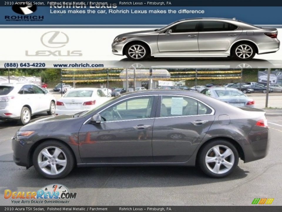 2010 Acura TSX Sedan Polished Metal Metallic / Parchment Photo #1