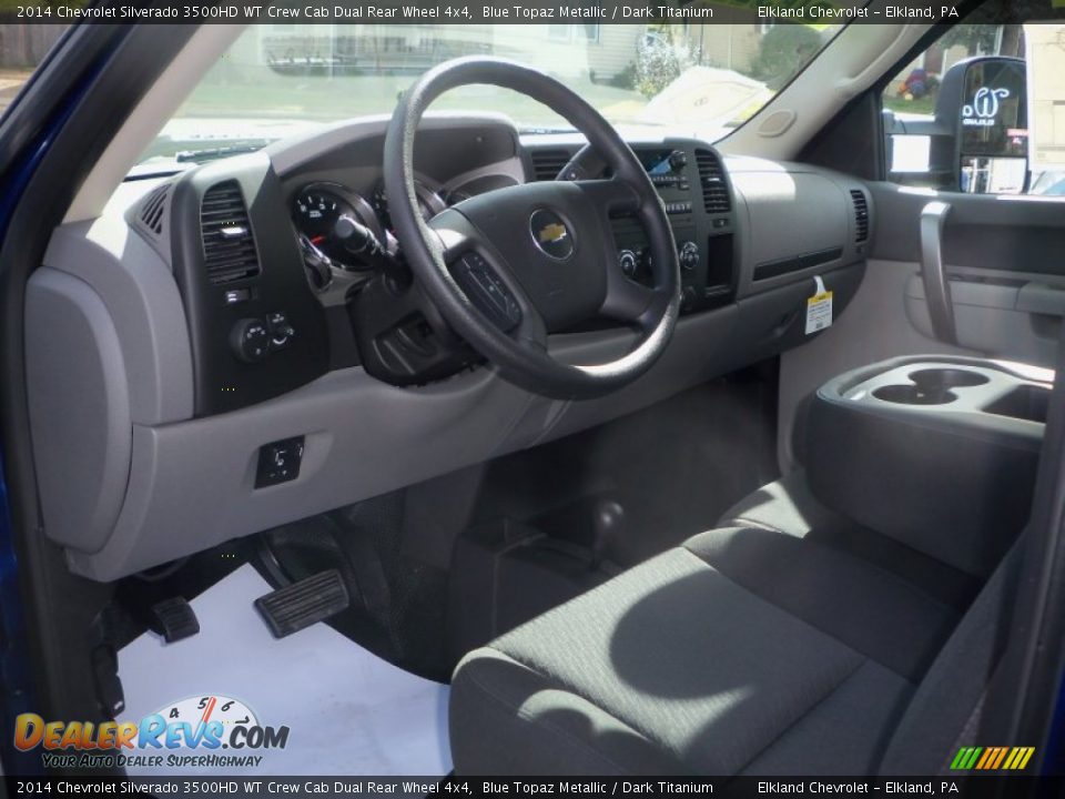2014 Chevrolet Silverado 3500HD WT Crew Cab Dual Rear Wheel 4x4 Blue Topaz Metallic / Dark Titanium Photo #26