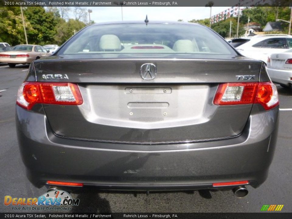 2010 Acura TSX Sedan Polished Metal Metallic / Parchment Photo #3