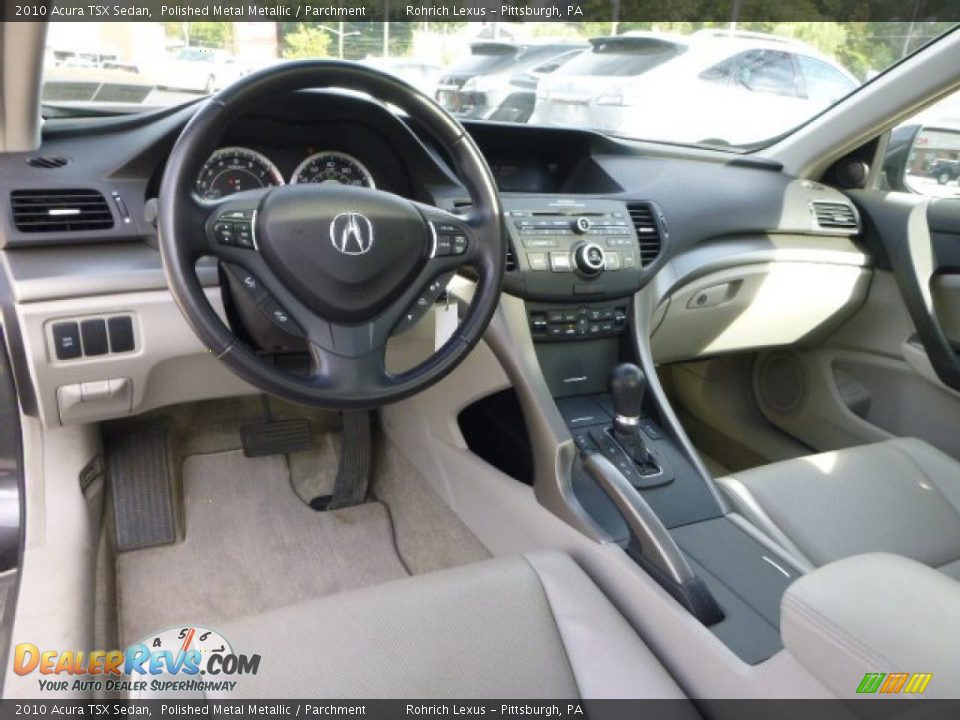 2010 Acura TSX Sedan Polished Metal Metallic / Parchment Photo #6