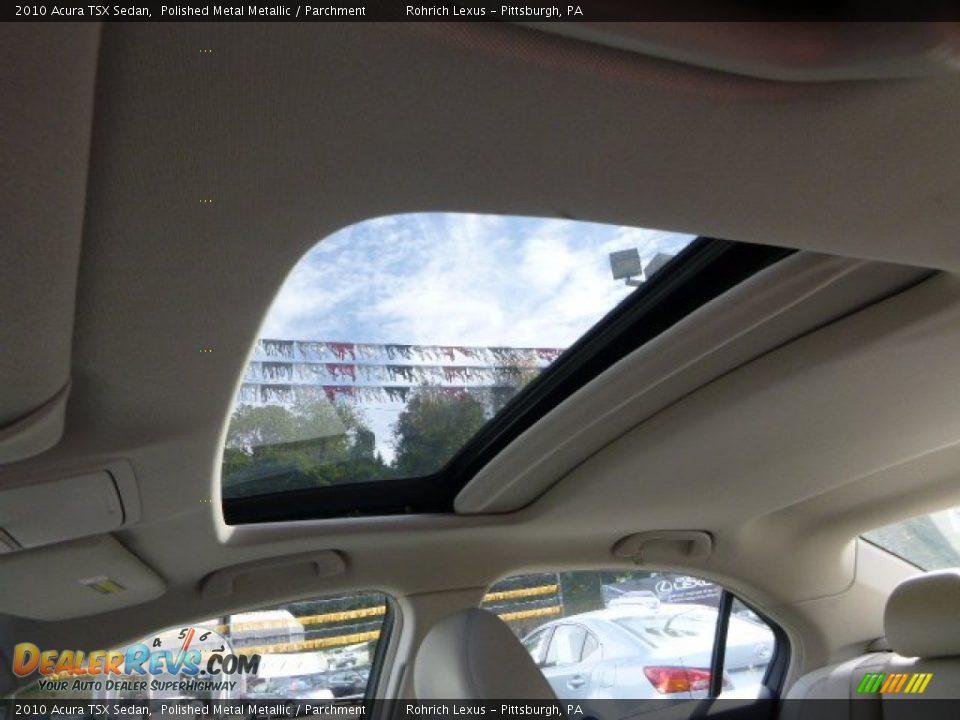 2010 Acura TSX Sedan Polished Metal Metallic / Parchment Photo #7