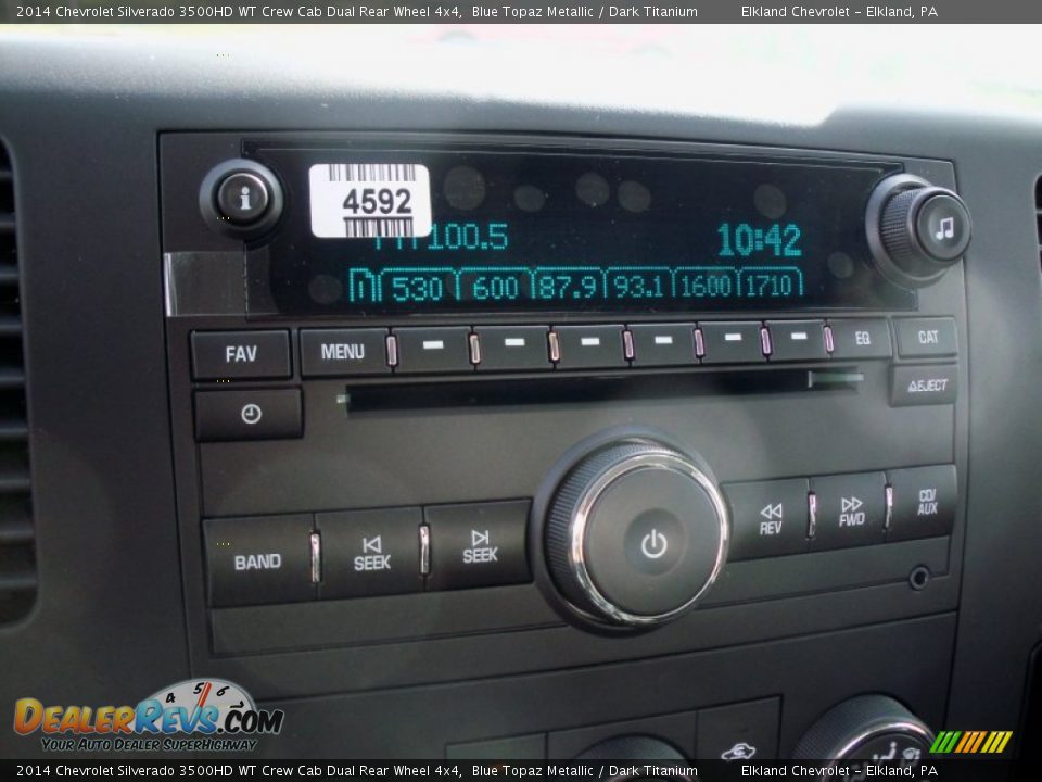 Audio System of 2014 Chevrolet Silverado 3500HD WT Crew Cab Dual Rear Wheel 4x4 Photo #30