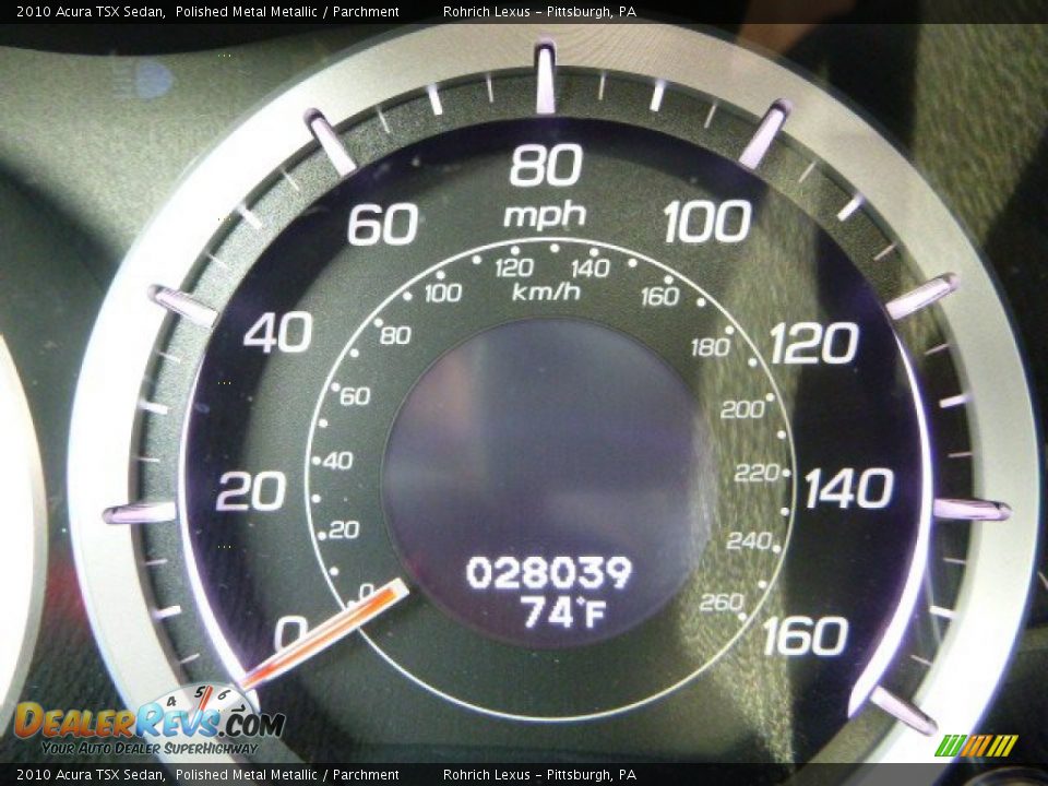 2010 Acura TSX Sedan Polished Metal Metallic / Parchment Photo #9