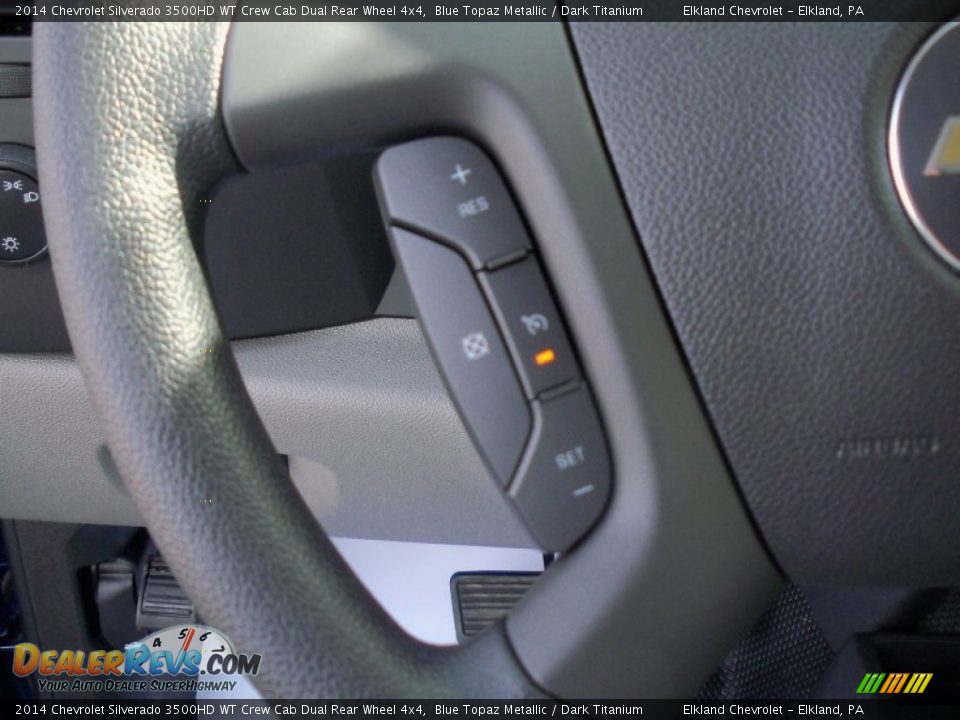 2014 Chevrolet Silverado 3500HD WT Crew Cab Dual Rear Wheel 4x4 Blue Topaz Metallic / Dark Titanium Photo #32