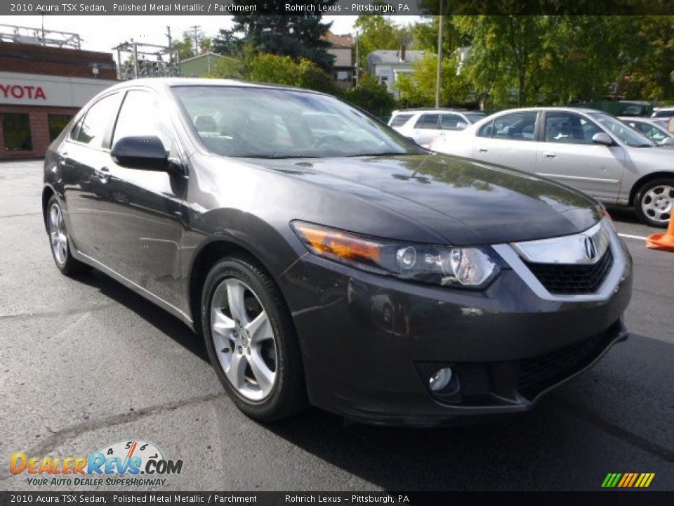 2010 Acura TSX Sedan Polished Metal Metallic / Parchment Photo #10