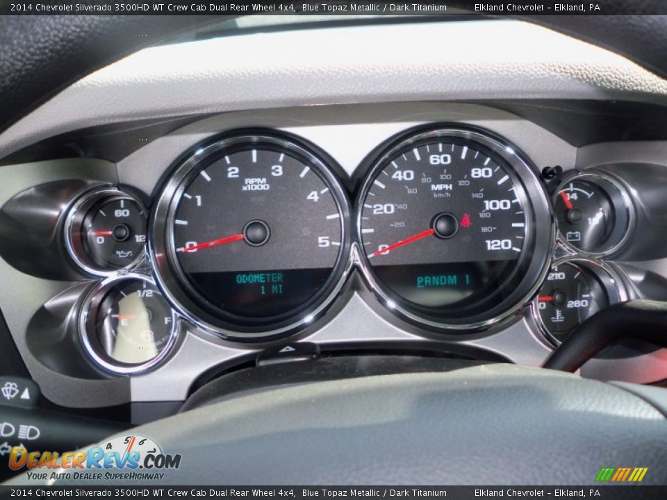 2014 Chevrolet Silverado 3500HD WT Crew Cab Dual Rear Wheel 4x4 Gauges Photo #33