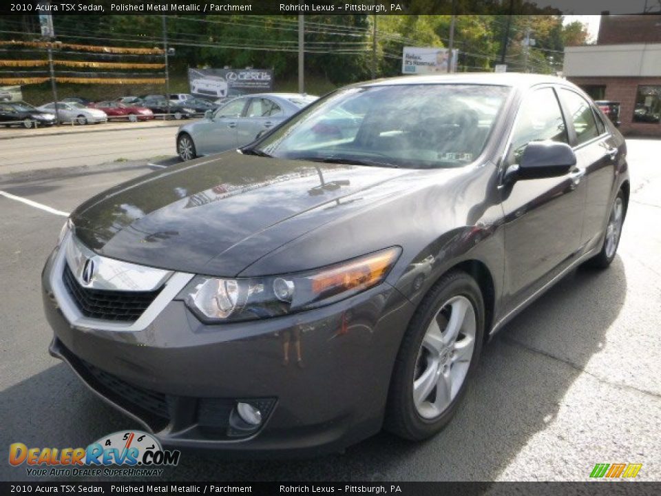 2010 Acura TSX Sedan Polished Metal Metallic / Parchment Photo #12