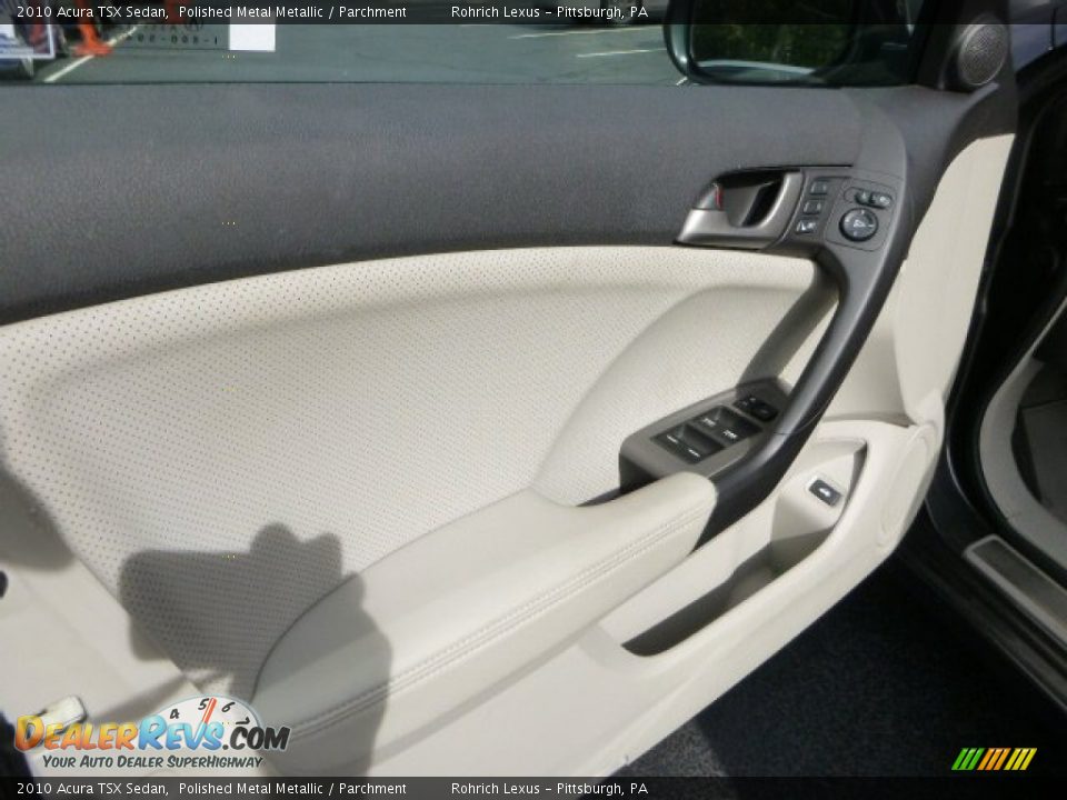 2010 Acura TSX Sedan Polished Metal Metallic / Parchment Photo #15
