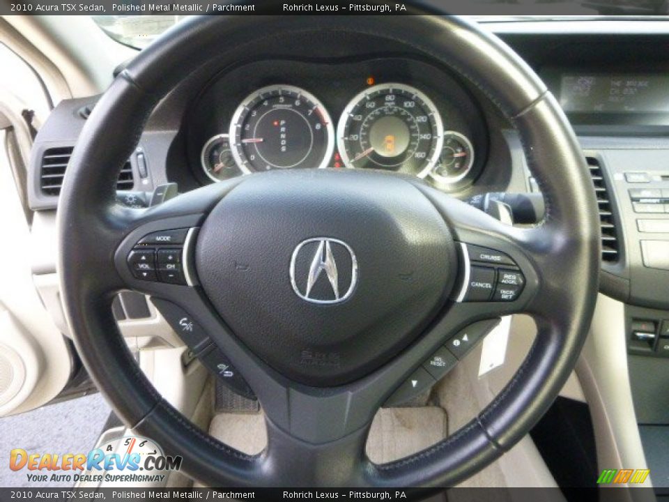 2010 Acura TSX Sedan Polished Metal Metallic / Parchment Photo #19