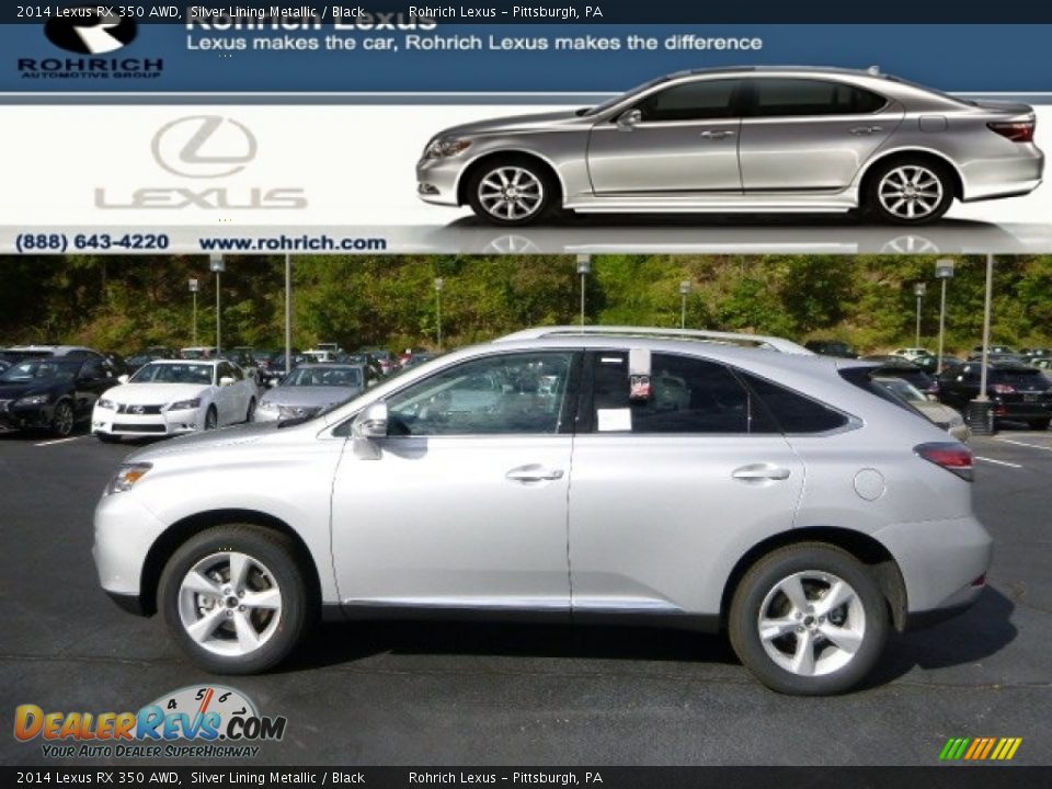 2014 Lexus RX 350 AWD Silver Lining Metallic / Black Photo #1