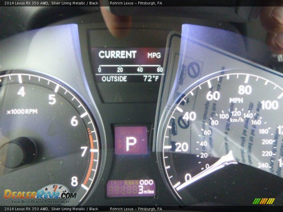 2014 Lexus RX 350 AWD Silver Lining Metallic / Black Photo #18