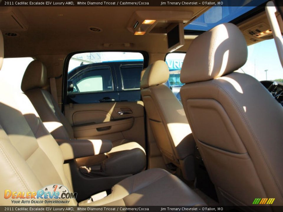 2011 Cadillac Escalade ESV Luxury AWD White Diamond Tricoat / Cashmere/Cocoa Photo #8