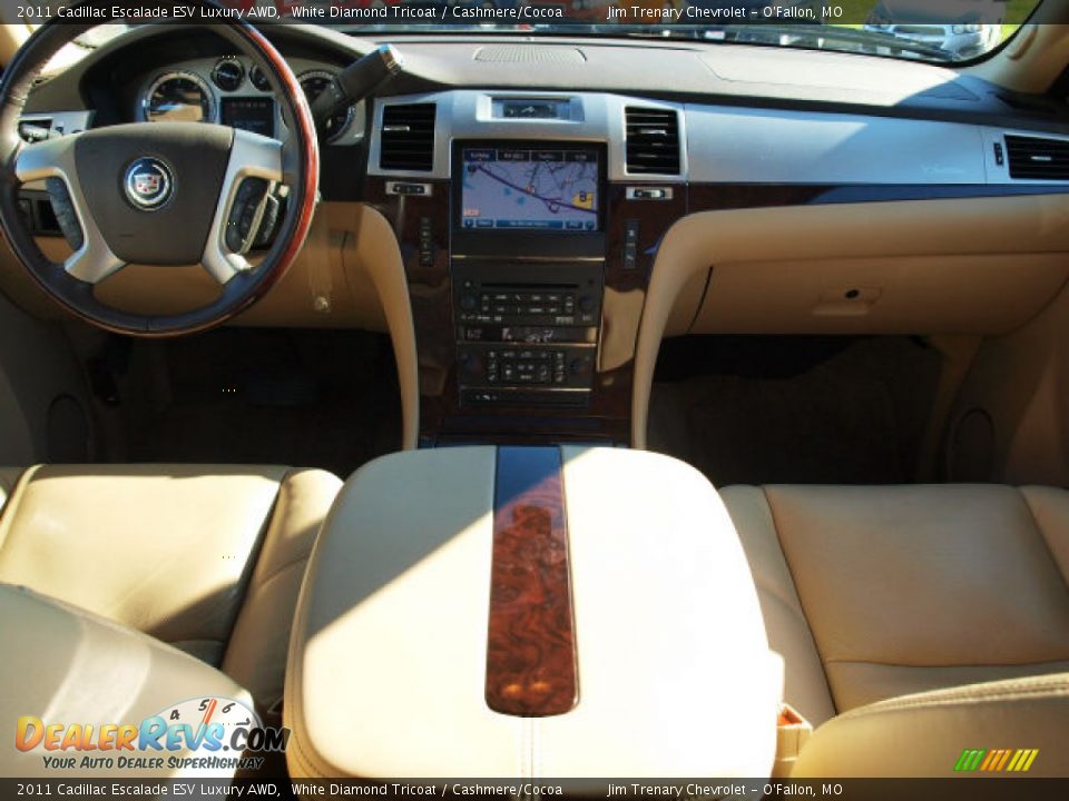 2011 Cadillac Escalade ESV Luxury AWD White Diamond Tricoat / Cashmere/Cocoa Photo #9