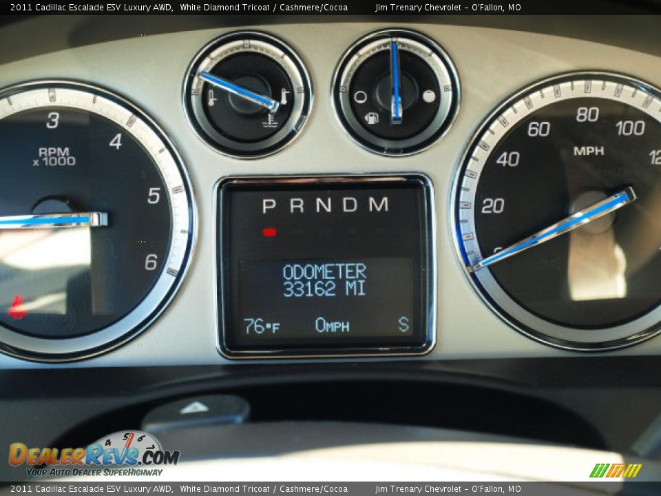 2011 Cadillac Escalade ESV Luxury AWD White Diamond Tricoat / Cashmere/Cocoa Photo #13