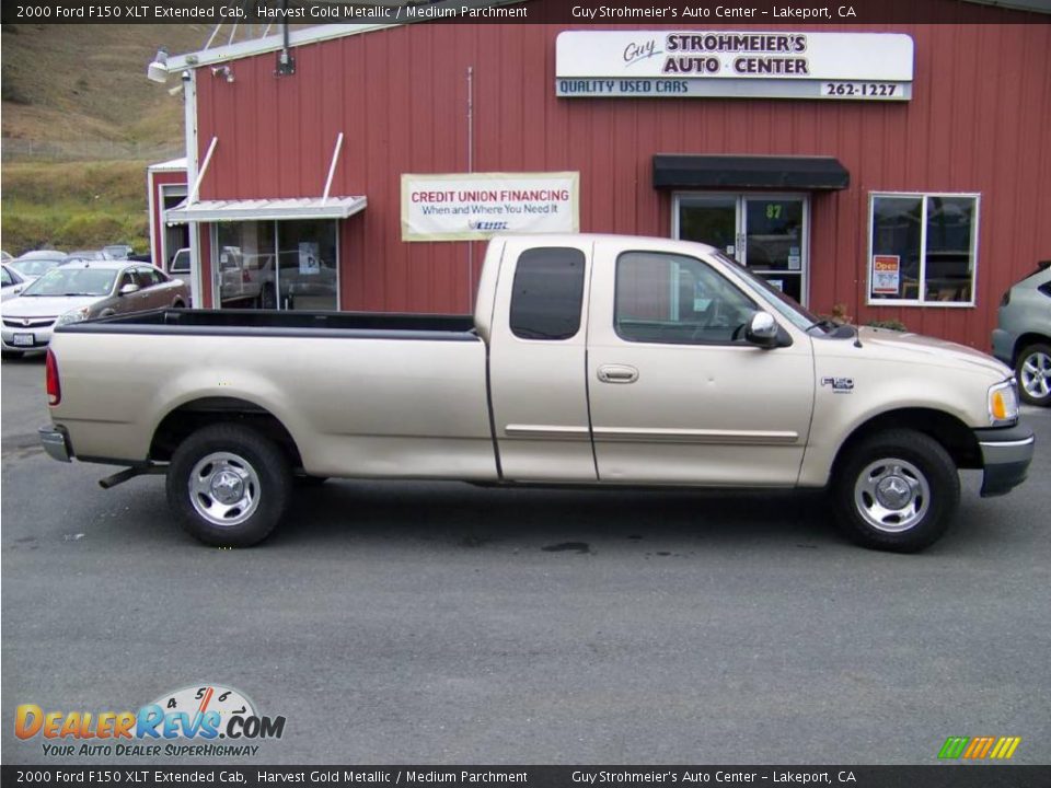 2000 Ford F150 XLT Extended Cab Harvest Gold Metallic / Medium Parchment Photo #6