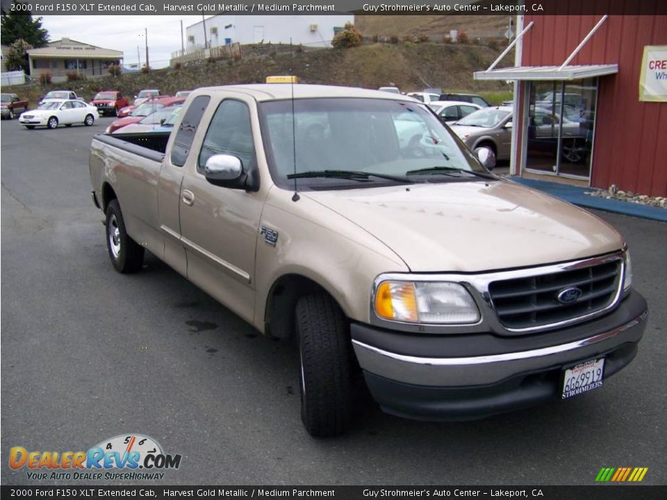 2000 Ford F150 XLT Extended Cab Harvest Gold Metallic / Medium Parchment Photo #7