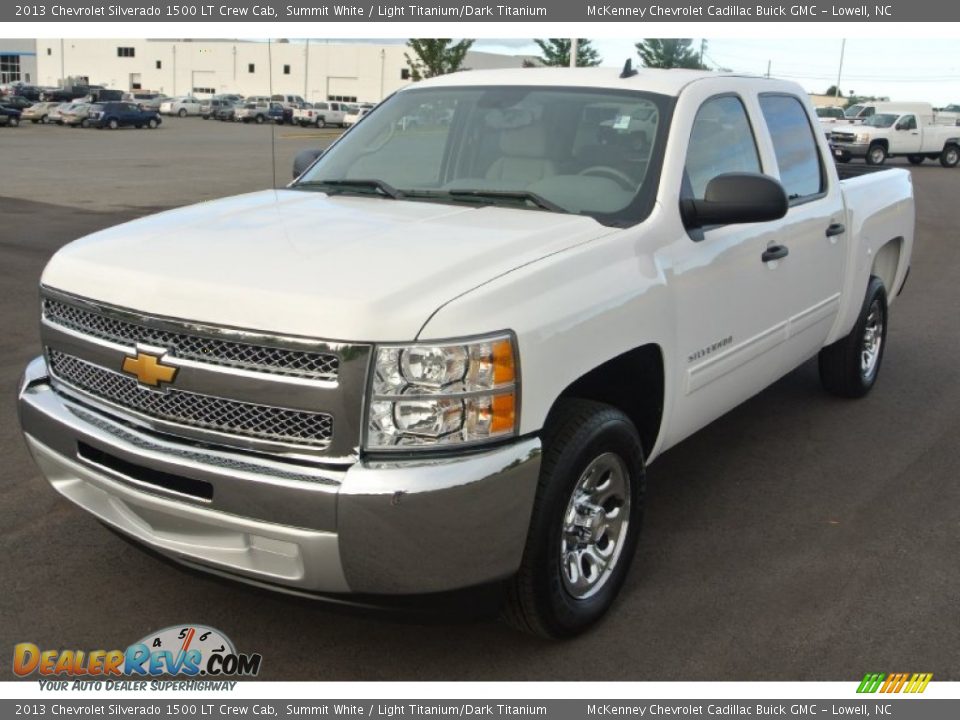 2013 Chevrolet Silverado 1500 LT Crew Cab Summit White / Light Titanium/Dark Titanium Photo #2