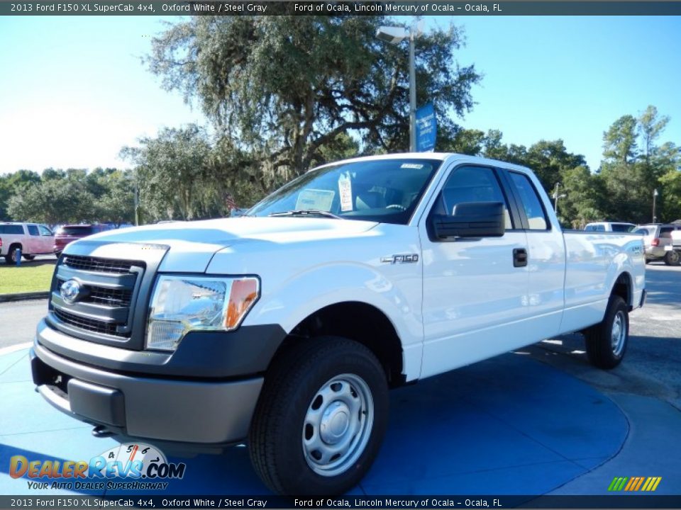 2013 Ford F150 XL SuperCab 4x4 Oxford White / Steel Gray Photo #1