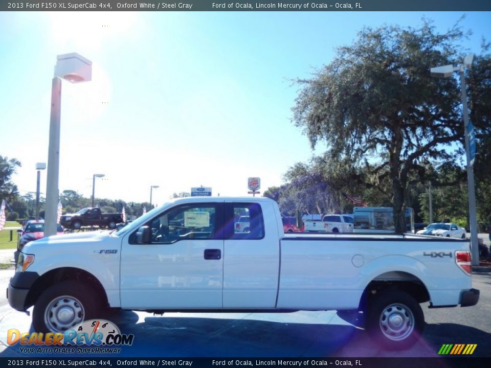 2013 Ford F150 XL SuperCab 4x4 Oxford White / Steel Gray Photo #2