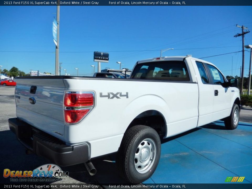 2013 Ford F150 XL SuperCab 4x4 Oxford White / Steel Gray Photo #3