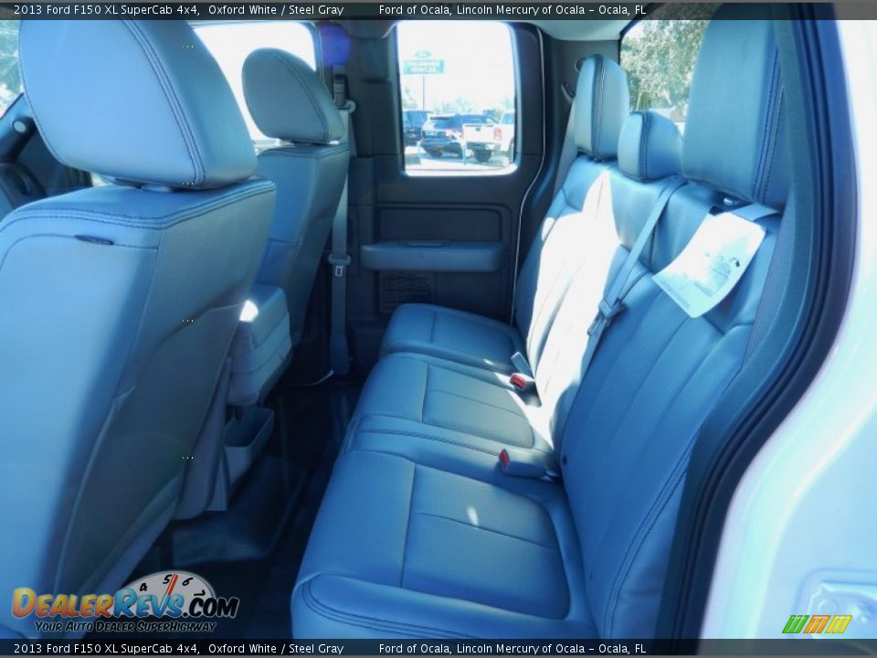 2013 Ford F150 XL SuperCab 4x4 Oxford White / Steel Gray Photo #7