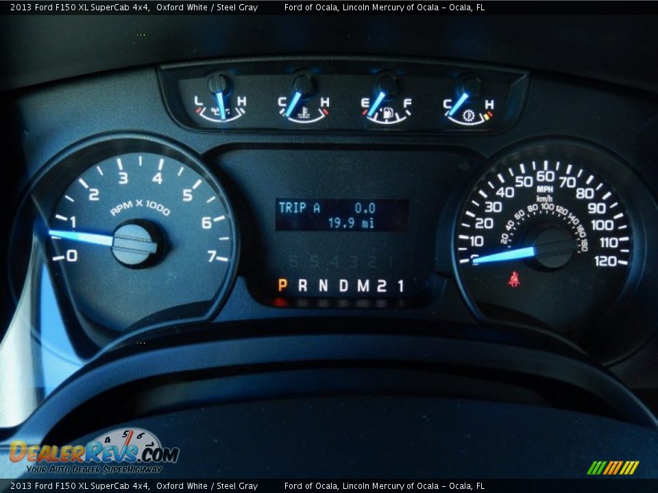 2013 Ford F150 XL SuperCab 4x4 Oxford White / Steel Gray Photo #9