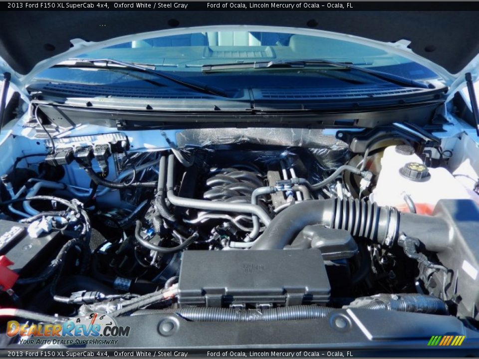 2013 Ford F150 XL SuperCab 4x4 Oxford White / Steel Gray Photo #11