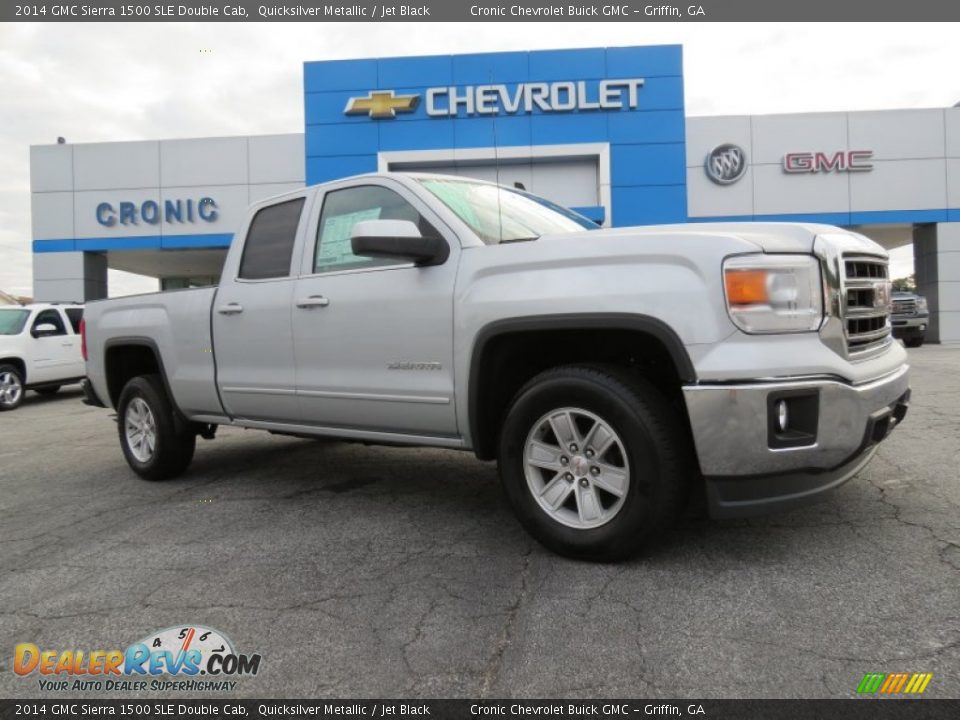 2014 GMC Sierra 1500 SLE Double Cab Quicksilver Metallic / Jet Black Photo #1