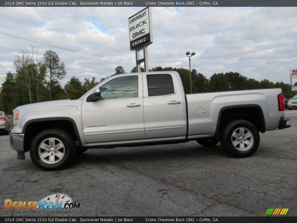 2014 GMC Sierra 1500 SLE Double Cab Quicksilver Metallic / Jet Black Photo #4