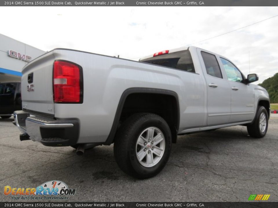 2014 GMC Sierra 1500 SLE Double Cab Quicksilver Metallic / Jet Black Photo #7
