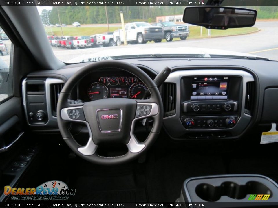2014 GMC Sierra 1500 SLE Double Cab Quicksilver Metallic / Jet Black Photo #11