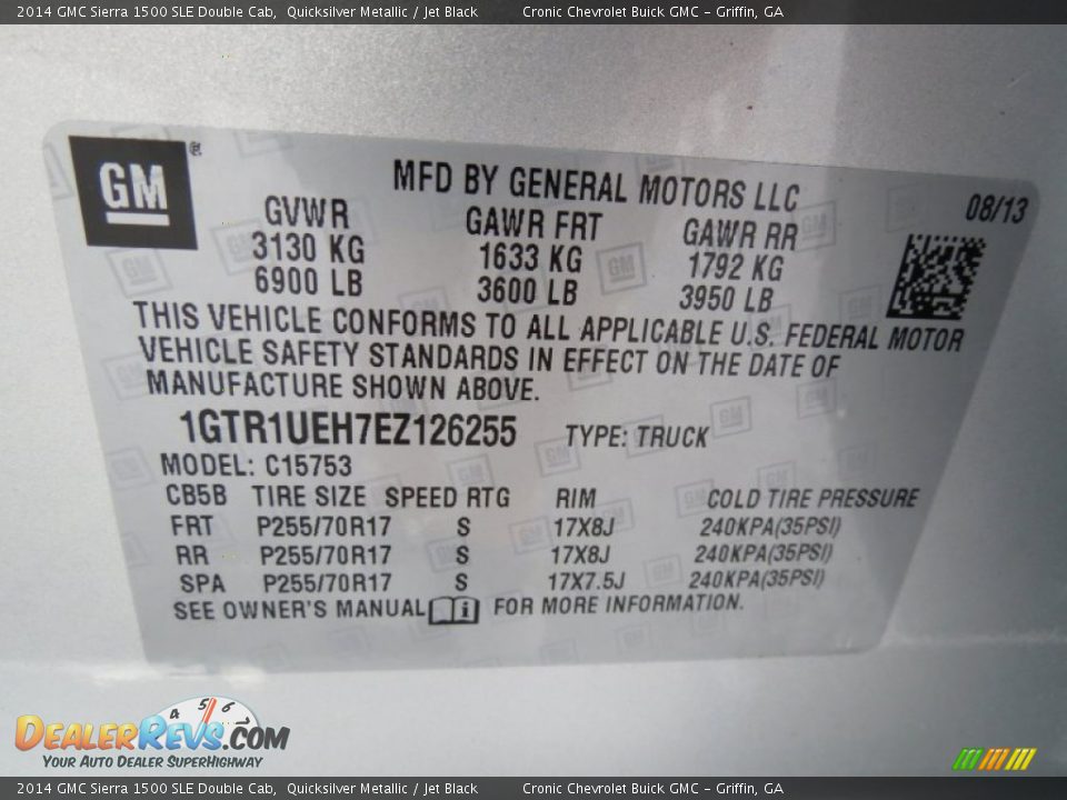 2014 GMC Sierra 1500 SLE Double Cab Quicksilver Metallic / Jet Black Photo #16